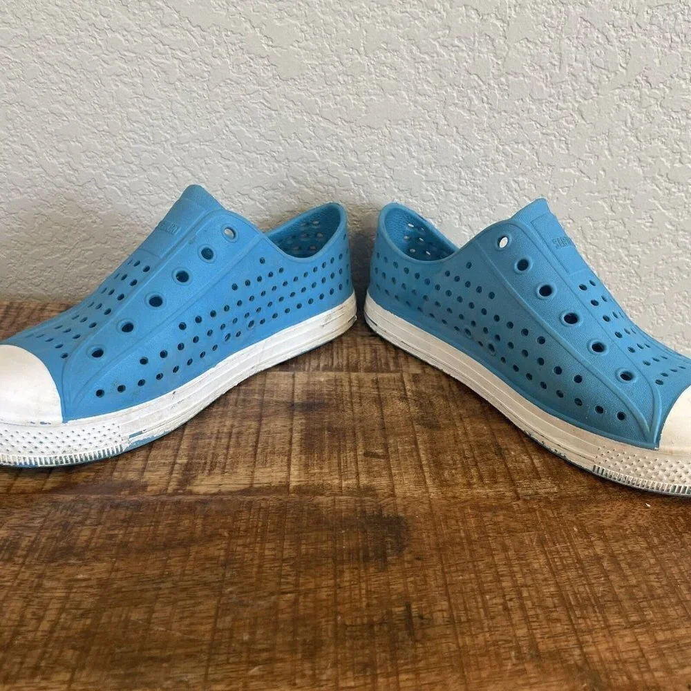 Saguaro Boy Blue Lightweight Quick Dry Slip On Beach Garden Water Shoes Sz 5 37